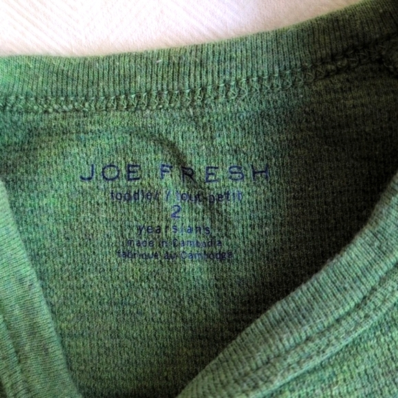 joe fresh graphic cotton thermal waffle knit long sleeve shirt 18-24 months baby - Picture 3 of 5